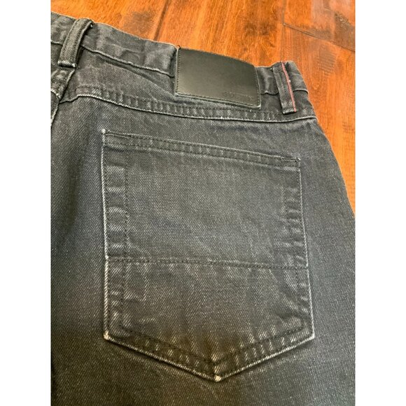 Gustin Men's Black Selvedge Denim Slim Straight Raw Jeans, Size 34 - Picture 7 of 10